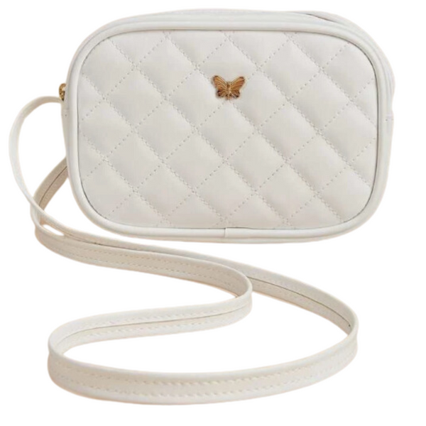 Girls Butterfly Quilted Rectangle Bag