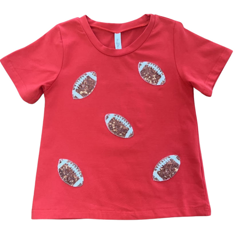 Red Game Day Football Tee