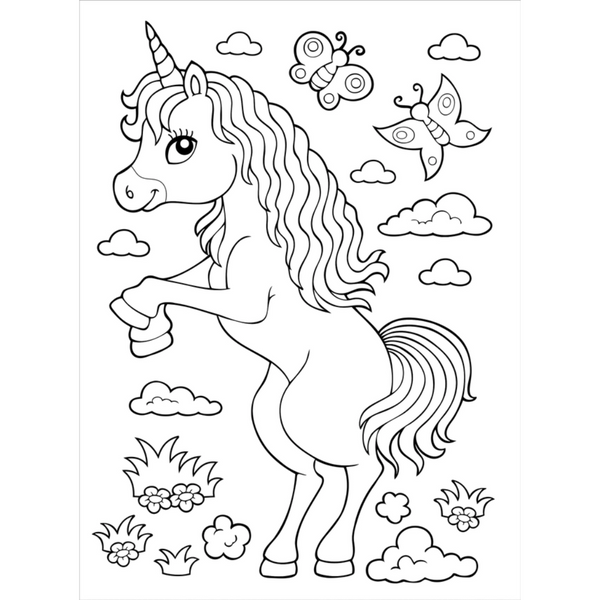 Unicorns Coloring Book