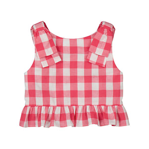 Checkered Ruffle Top