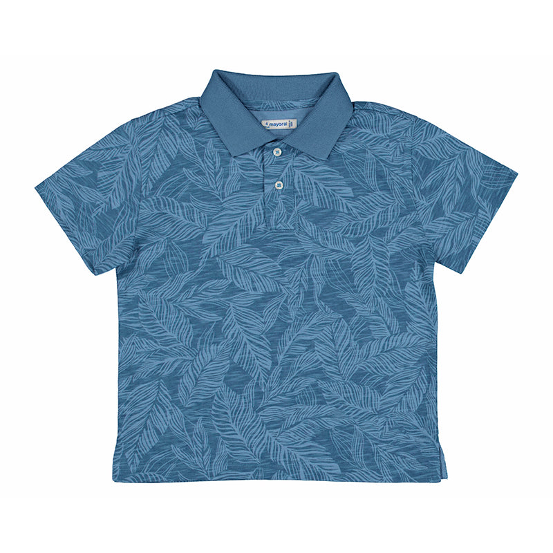 Leafy Blue Polo
