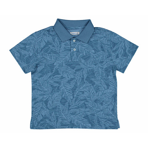 Leafy Blue Polo