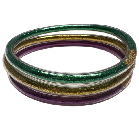 Mardi Gras Bangle 3pc Set