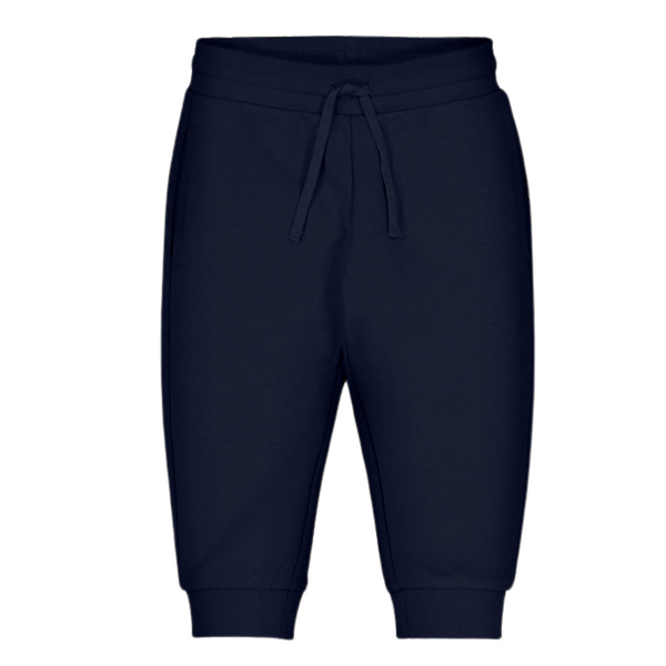 blue joggers with elastic waist band 