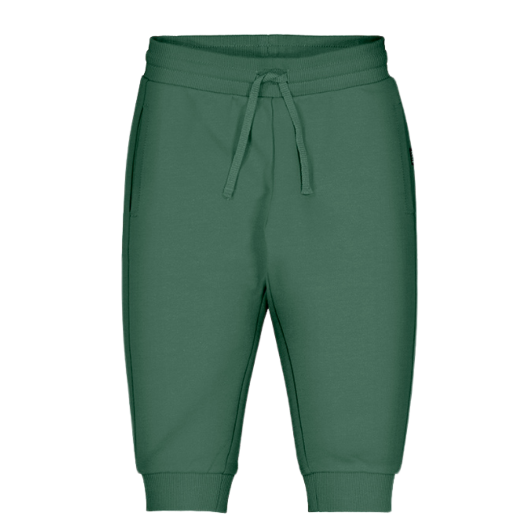 green joggers with elastic waist band 