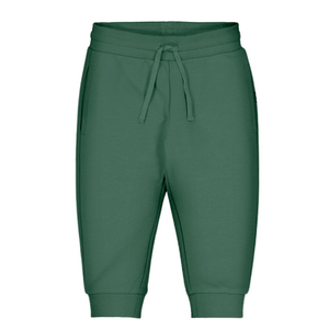 green joggers with elastic waist band 
