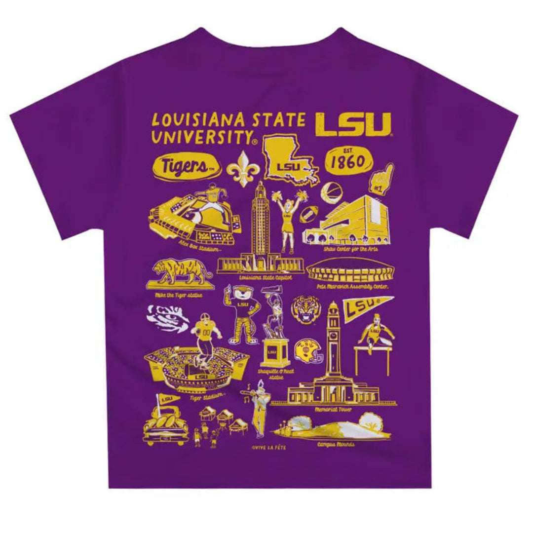 LSU Hand Sketched Impressions Shirt