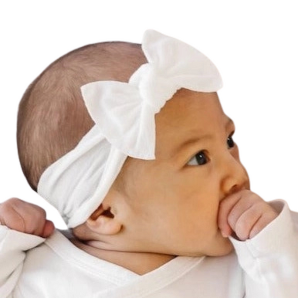 Baby Bling Itty Bitty Knot - Nylon Bow Headband