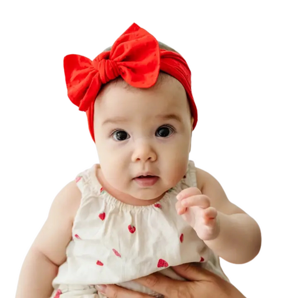 Baby Bling Shabby Dot Knot - Nylon Headband