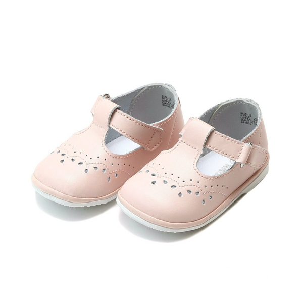 Pink birdie leather t strap mary jane shoe