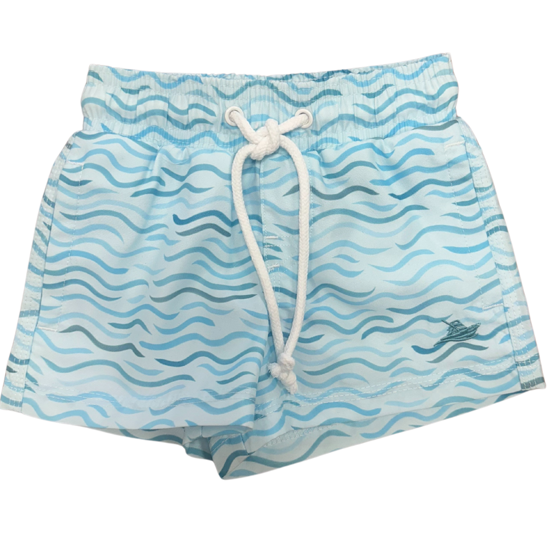 Blue Waves Swim Trunks