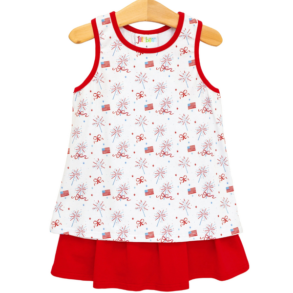 Fireworks and Freedom Bow Back Skort Set