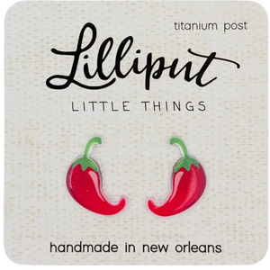 acrylic chili pepper stud style earrings
