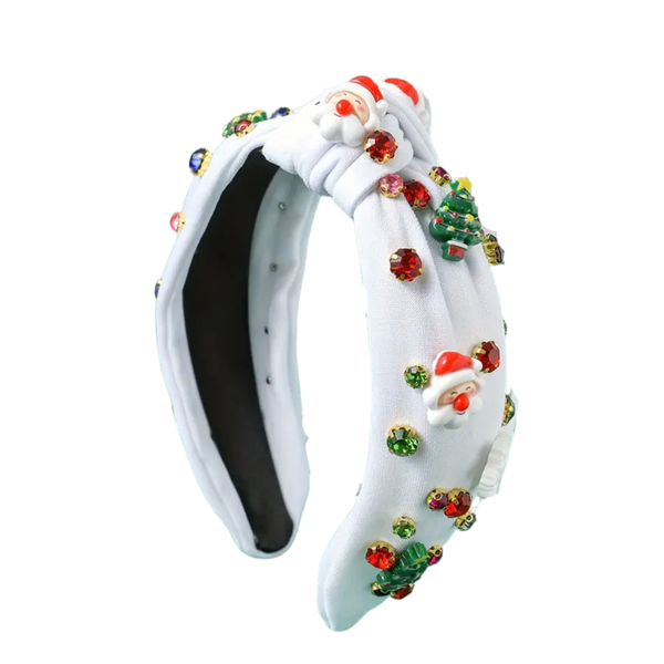 Christmas Rhinestone Knot Headband