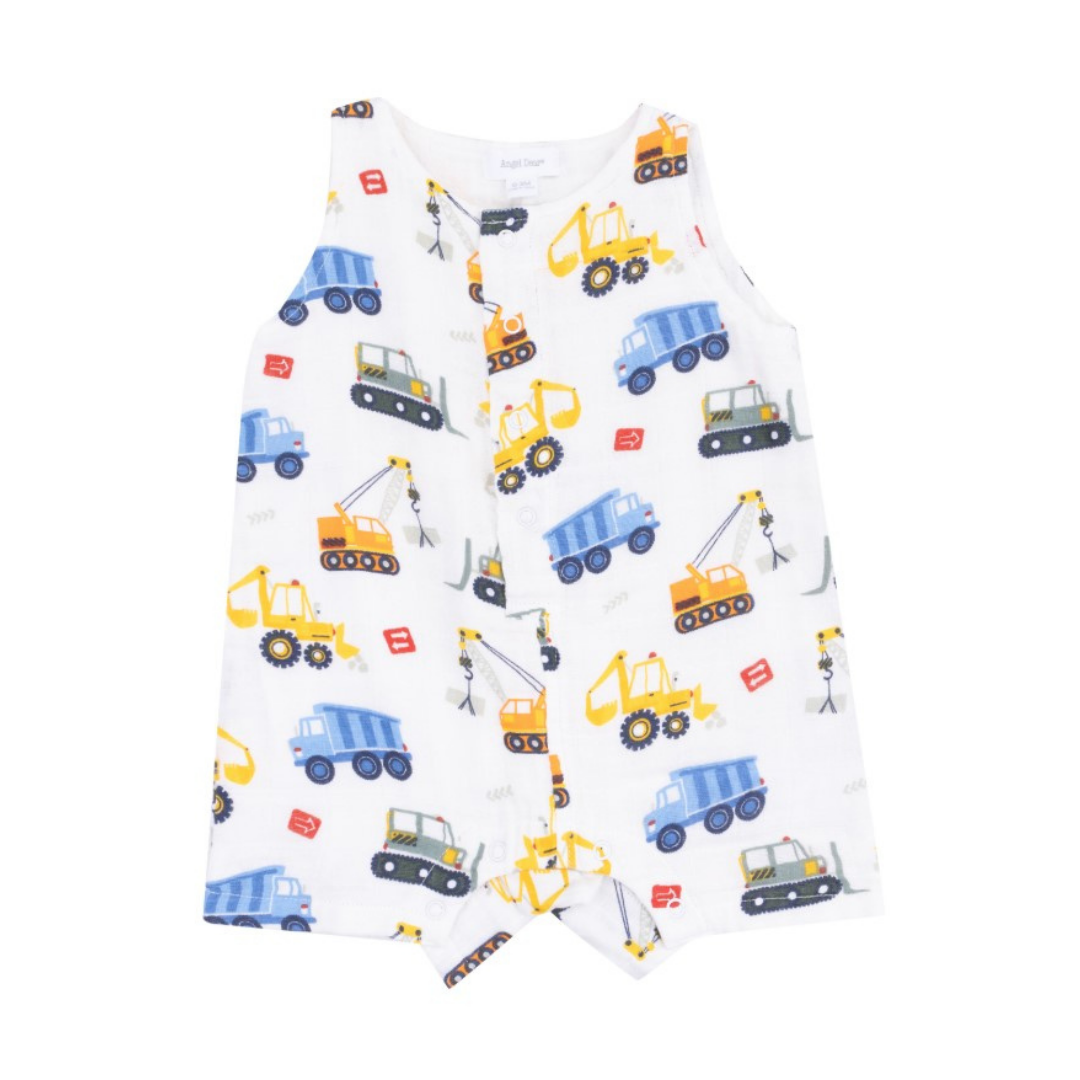 Cool Construction Sleeveless Shortie Romper