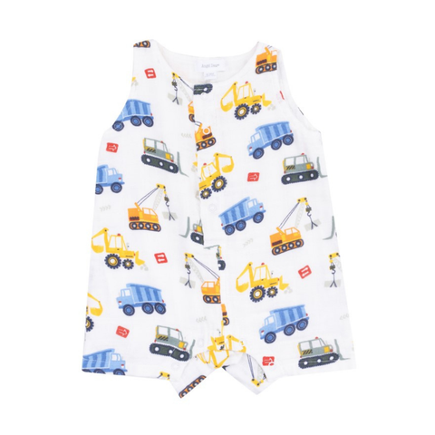 Cool Construction Sleeveless Shortie Romper
