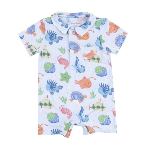 Cute Ocean Creatures Polo Shortie