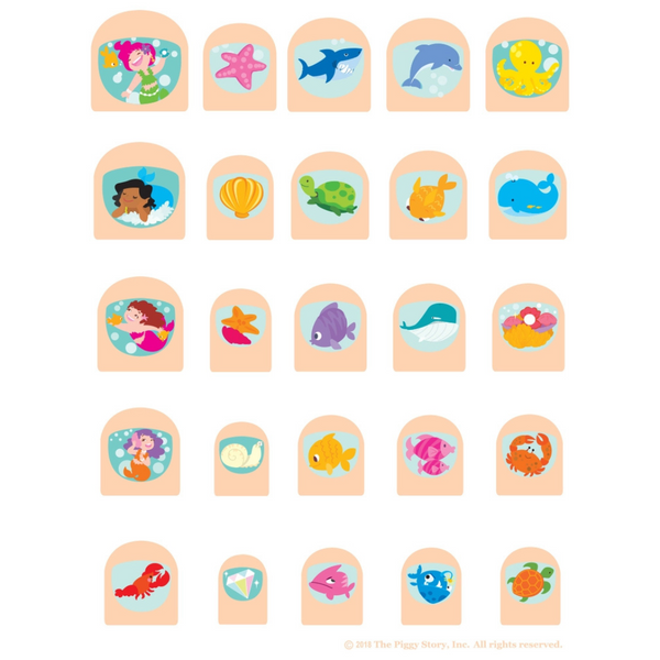 Cutie Stick-On Earring And Nail Sticker Gift Set- Mermaids