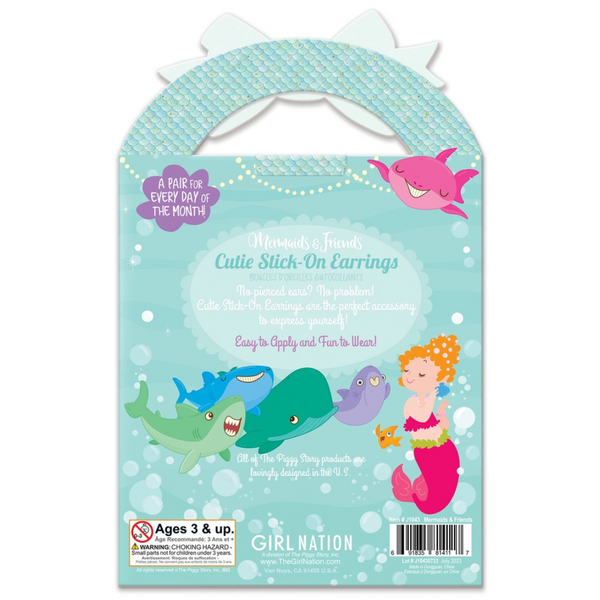 Cutie Stick-On Earring And Nail Sticker Gift Set- Mermaids