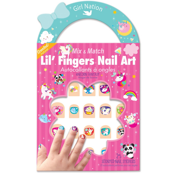Cutie Stick-On Earrings and Nail Sticker Gift Set- Unicorn