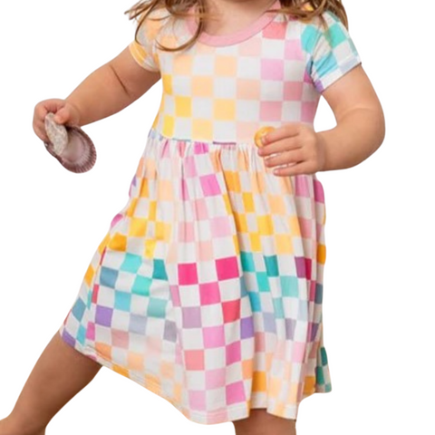 Pastel Check Dress