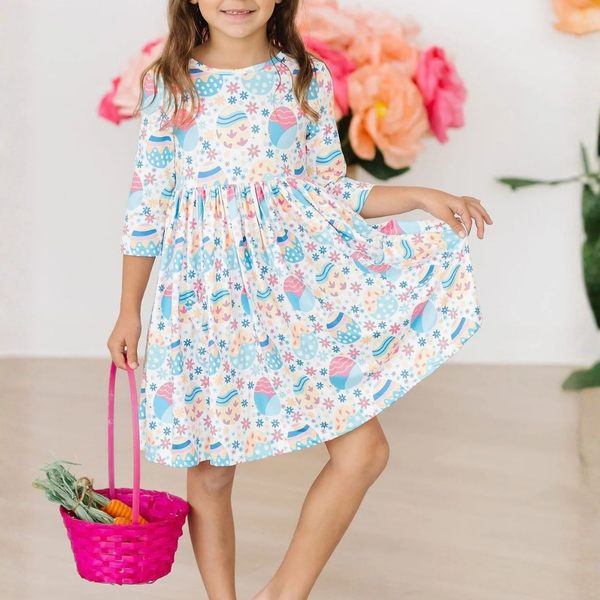 Egg-cellent Pocket Twirl Dress