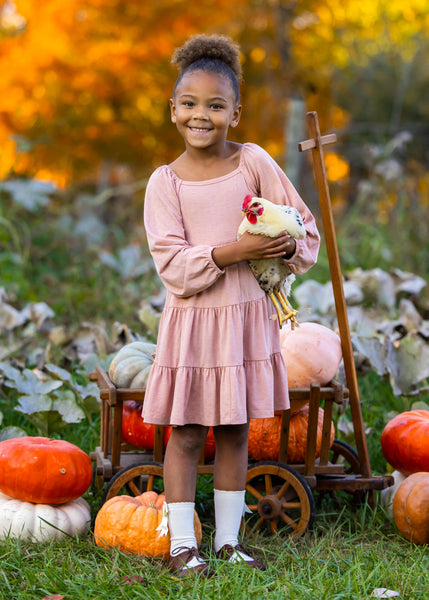 live photo of pink dress with long sleeve