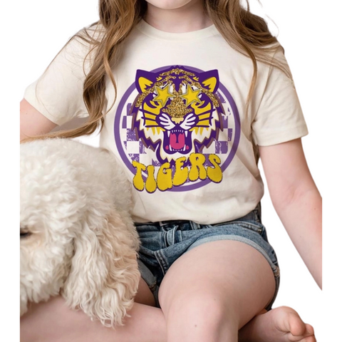 Short Sleeve Girl's Tiger Tee