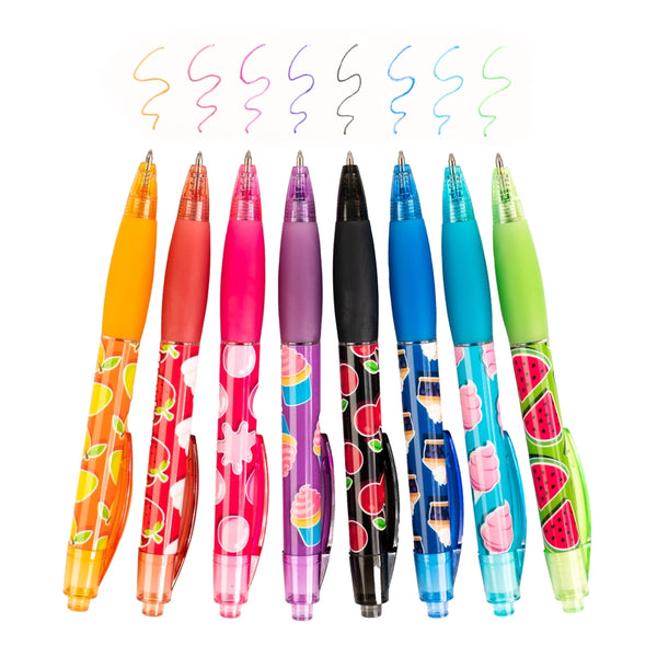 Smens - Glitter Gel - Scented Colored Gel Ink Pens - 8 Count