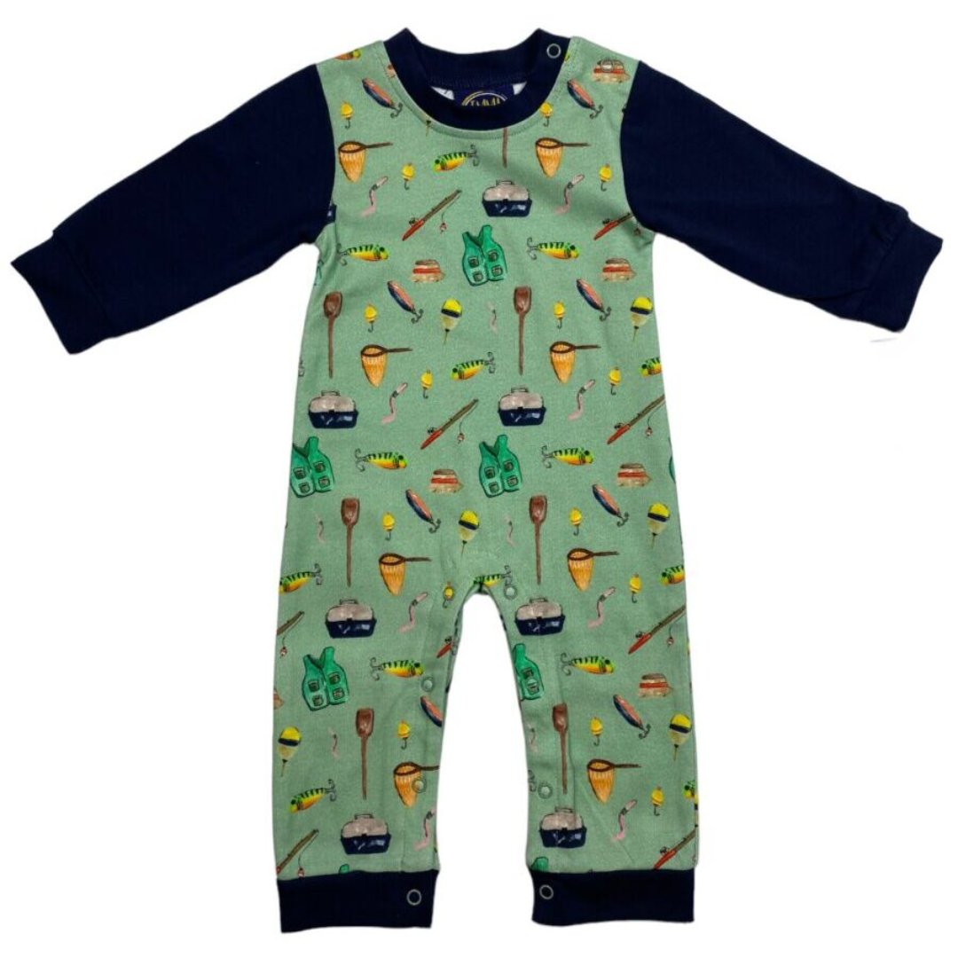 Gone Fishing Boys L/S Romper