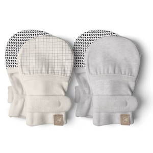 Goumi Mitts 2-Pack 0-3m - Storm Gray and Gridlock