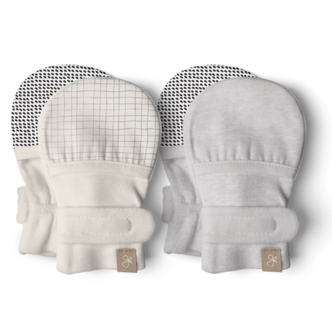Goumi Mitts 2-Pack 0-3m - Storm Gray and Gridlock