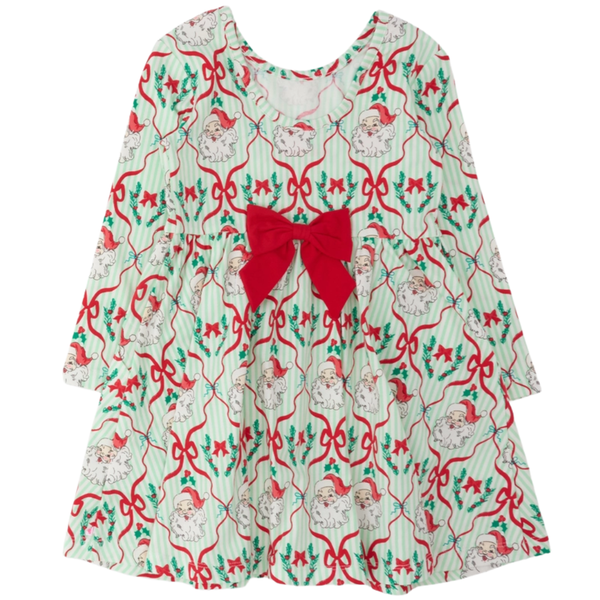 Dear Santa Stripe L/S Twirl Dress
