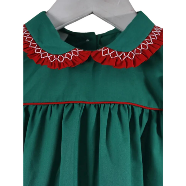 Green and Red Geo Caroline Dress