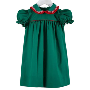 Green and Red Geo Caroline Dress