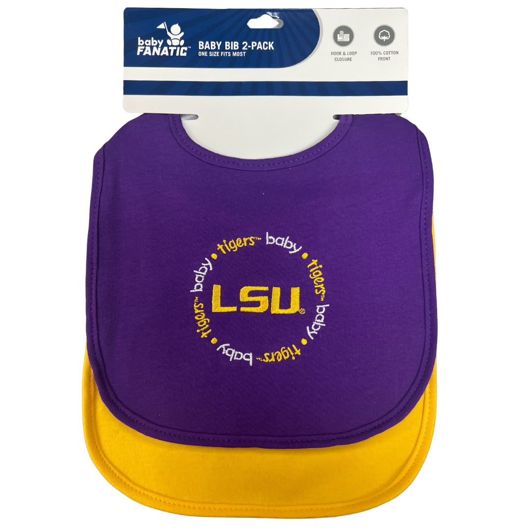 LSU Tigers Baby Bibs 2-Pack