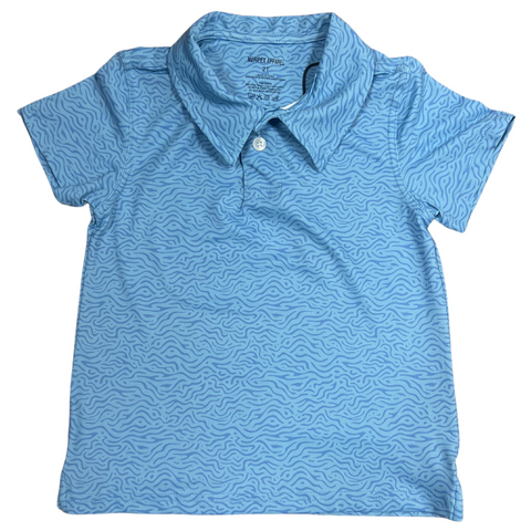 Light Blue Topo Polo