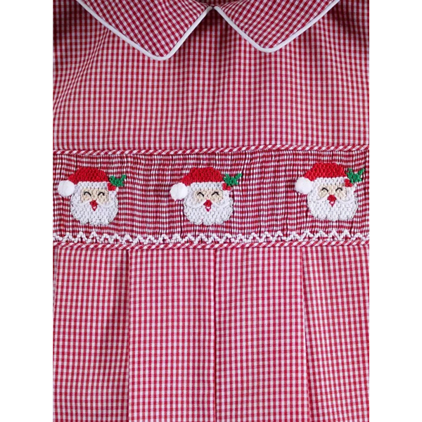 Little Claus Red Gingham Caleb Romper