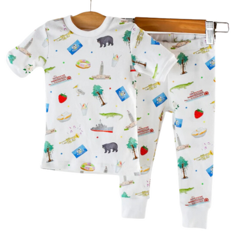 Louisiana Kids Organic Cotton Pajama Set