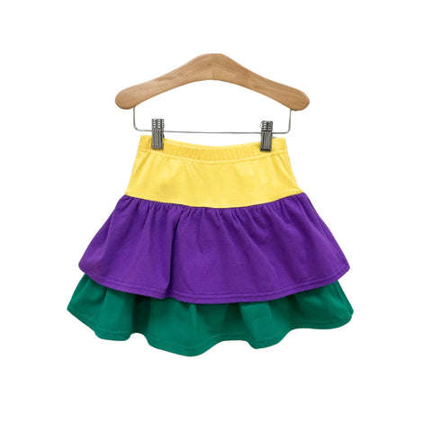 Mardi Gras Colorblock Skort