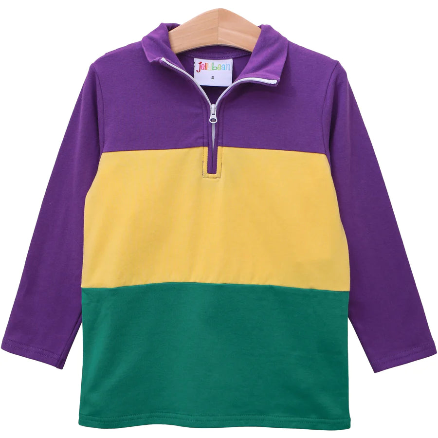 Mardi Gras Colorblock Pullover