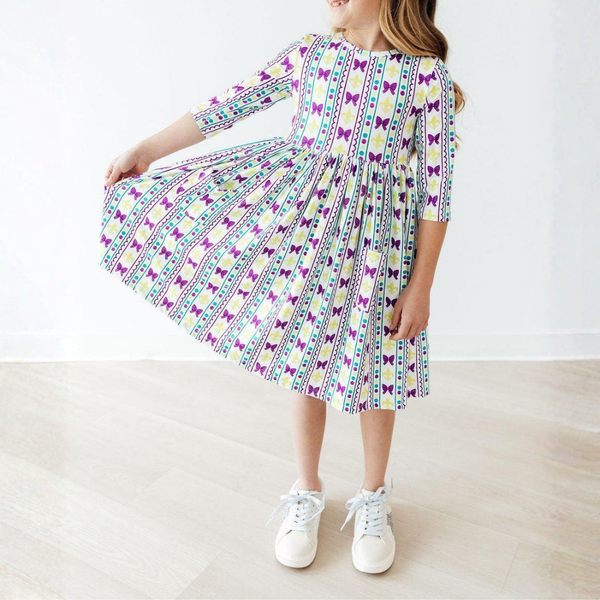 Mardi Gras Pocket Twirl Dress