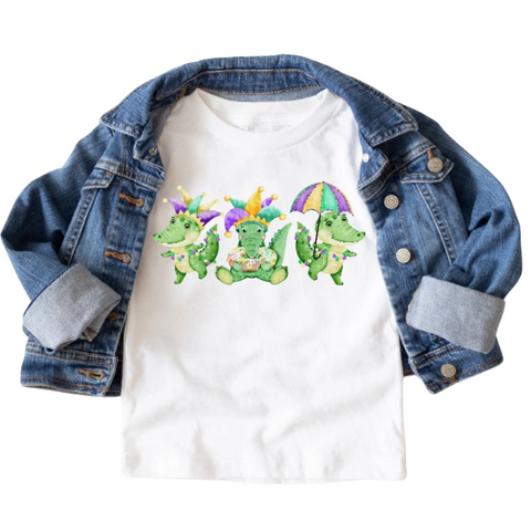 Mardi Gras Alligator Tee