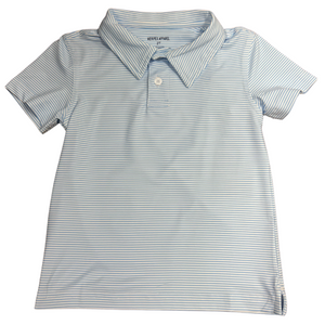 Micro Light Blue and White Polo