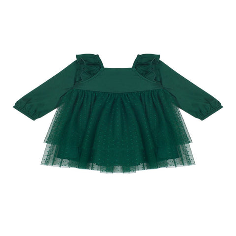 green christmas dress with long sleeve