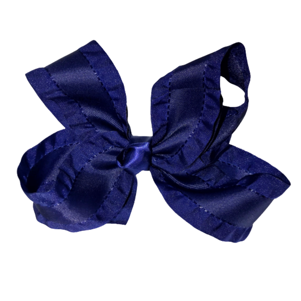 Solid Ruffle Ribbon Bow (More Colors Available)