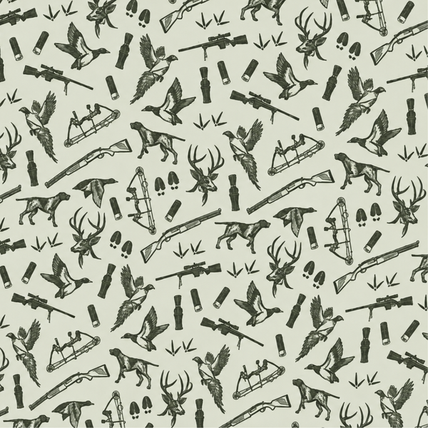 closeup of the outdoorsman print polo
