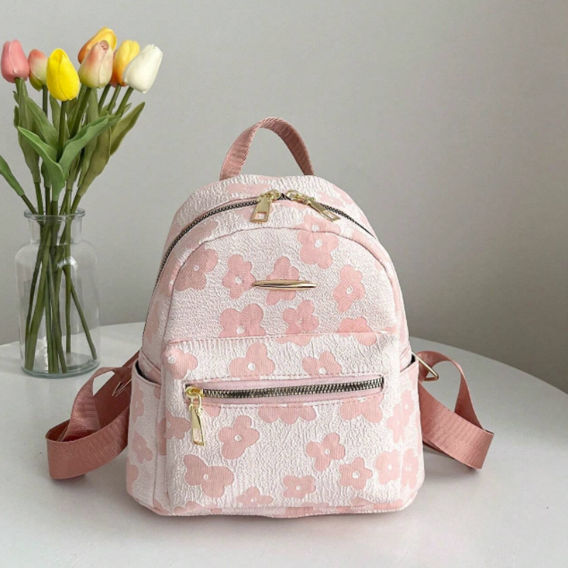 Pink Flower Backpack