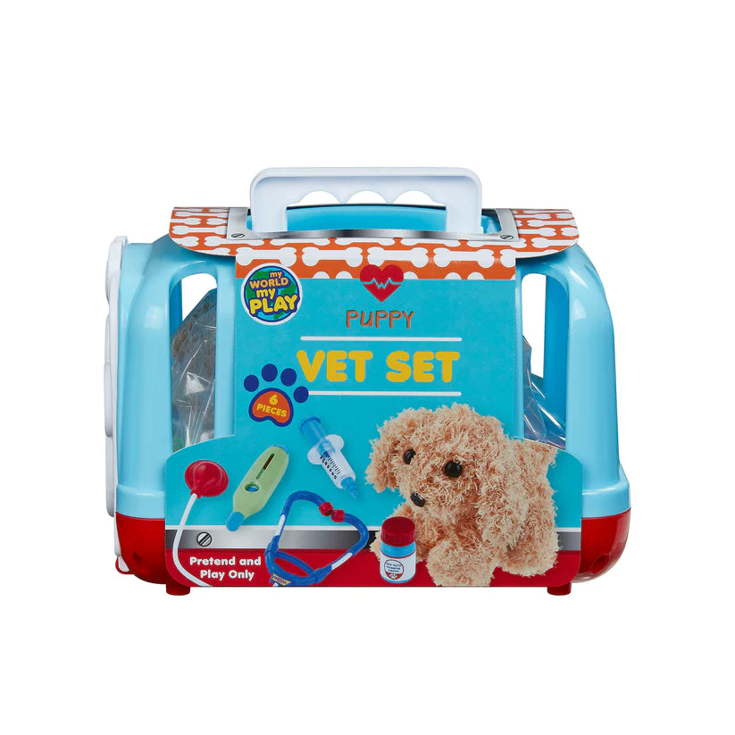 blue puppy vet set