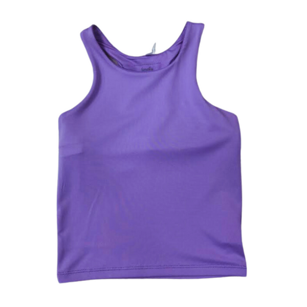 purple tank top